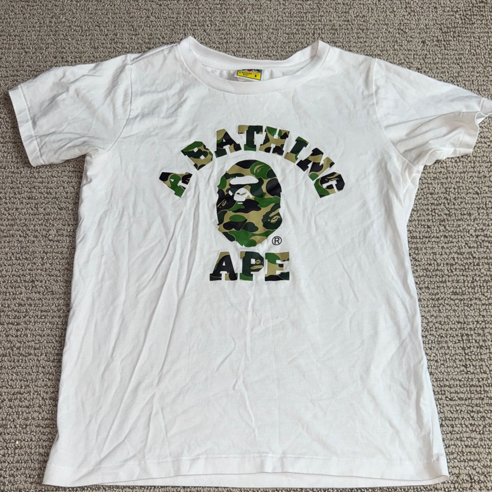 Women’s Bape White Graphic T-Shirt Small
